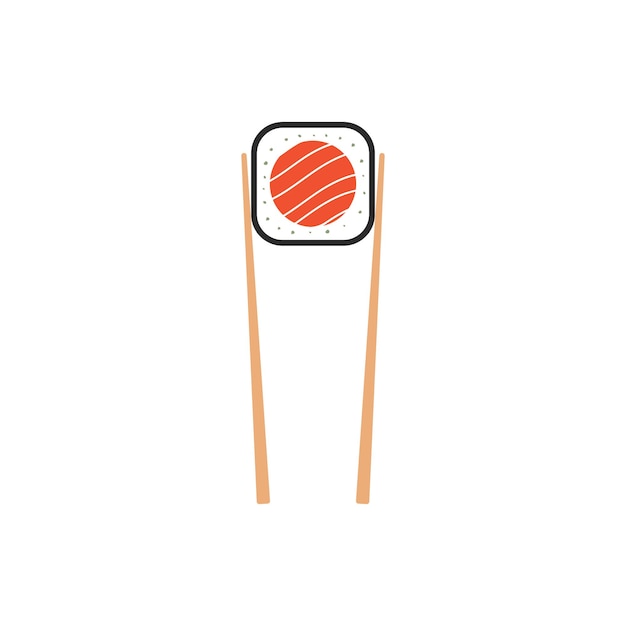 Plantilla de logotipo de vector de sushi o especialidades japonesas