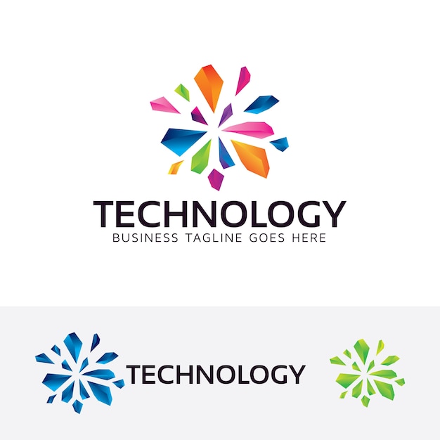 Plantilla de logotipo de vector de tecnología abstracta