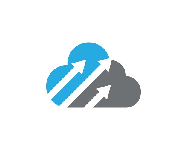 Plantilla de logotipo de vector de tecnología de nube