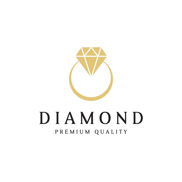 plantilla de logotipo vectorial de anillo de diamante