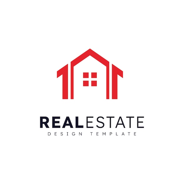 Plantilla de logotipo vectorial de bienes raíces para el hogar moderno