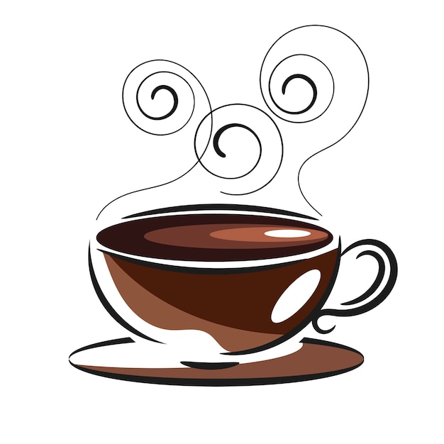 Plantilla de logotipo vectorial. café, amor, vendimia, ilustración