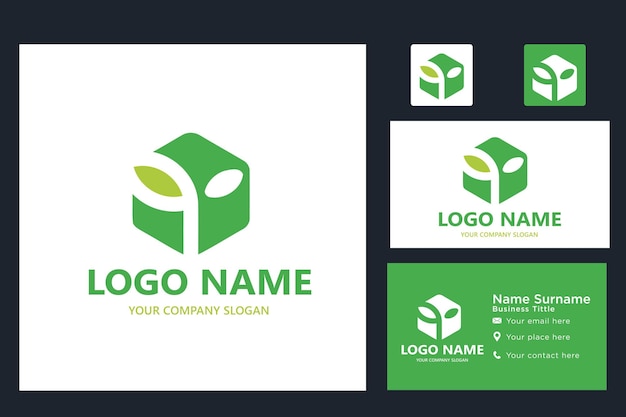 plantilla de logotipo vectorial de hojas