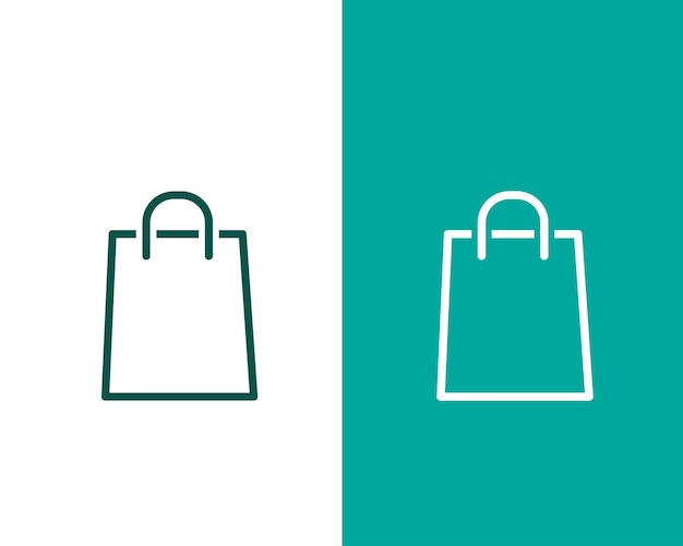 Vector plantilla de logotipo vectorial del icono de la bolsa de compras