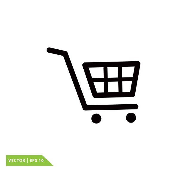 plantilla de logotipo vectorial del icono del carrito de compras