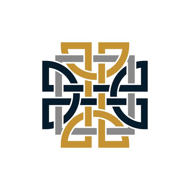 plantilla de logotipo vectorial de icono ornamental del nudo celta