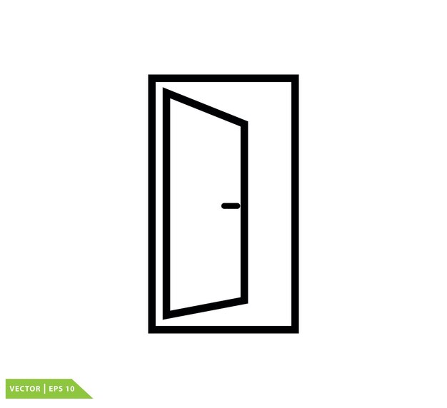 plantilla de logotipo vectorial del icono de la puerta