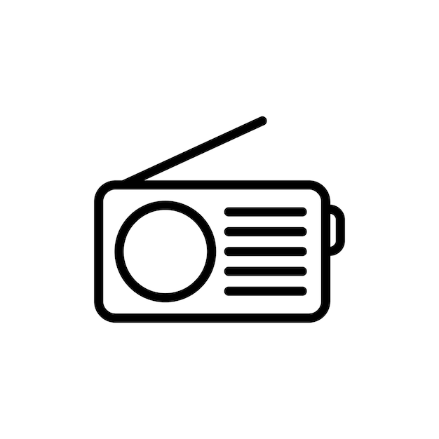 Plantilla de logotipo vectorial de icono de radio