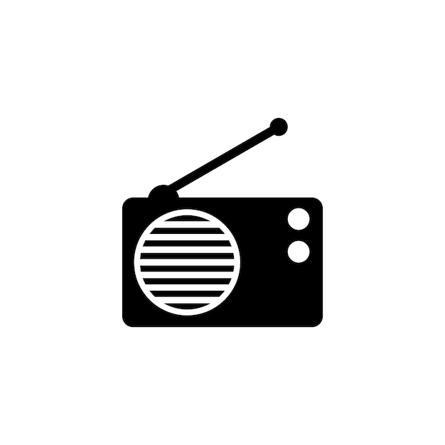 Plantilla de logotipo vectorial de icono de radio
