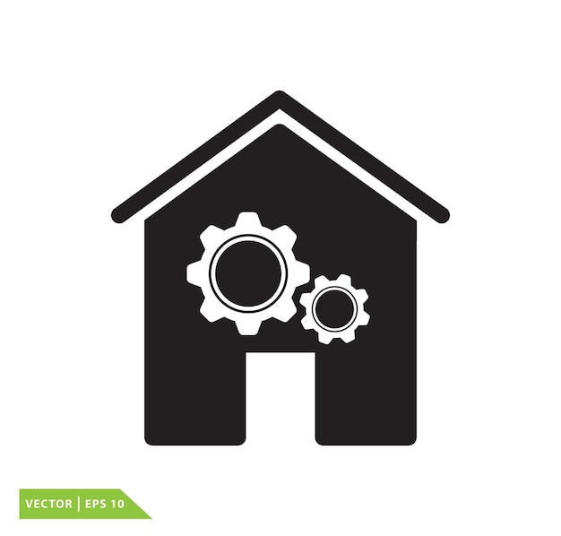 plantilla de logotipo vectorial del icono de reparación del hogar