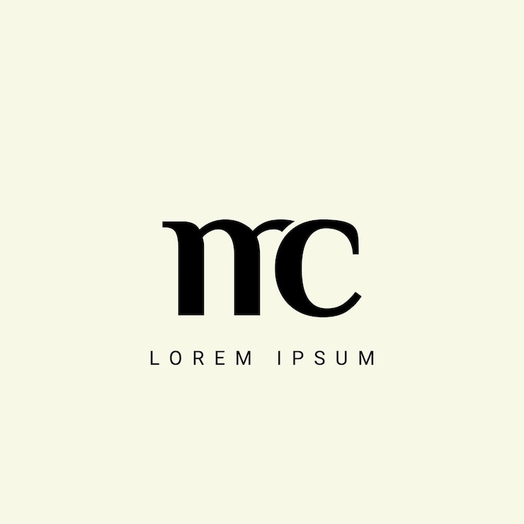 Vector plantilla de logotipo vectorial de monograma de ilustración del alfabeto mc y cm
