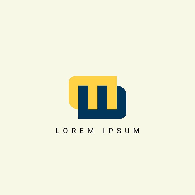 plantilla de logotipo vectorial de monograma de ilustración del alfabeto MW y WM