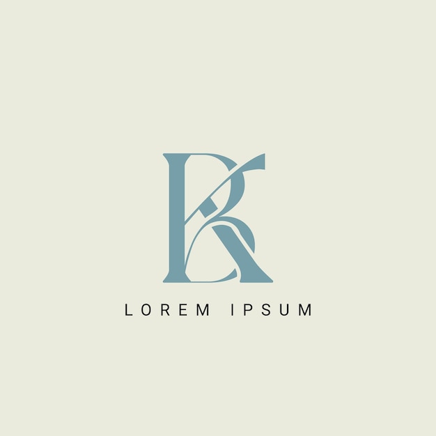 plantilla de logotipo vectorial de monograma de ilustración KB alfabeto y BK
