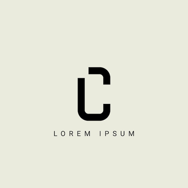 La plantilla del logotipo vectorial del monograma de la ilustración LC y CL