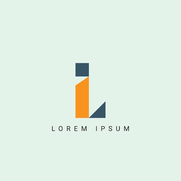 plantilla de logotipo vectorial del monograma ilustrado del alfabeto il o li
