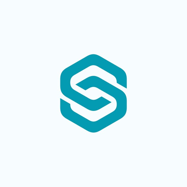 Plantilla de logotipo vectorial monograma letra inicial S