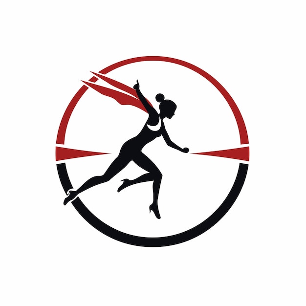 plantilla de logotipo vectorial de mujer corriendo silueta de mujer corriente