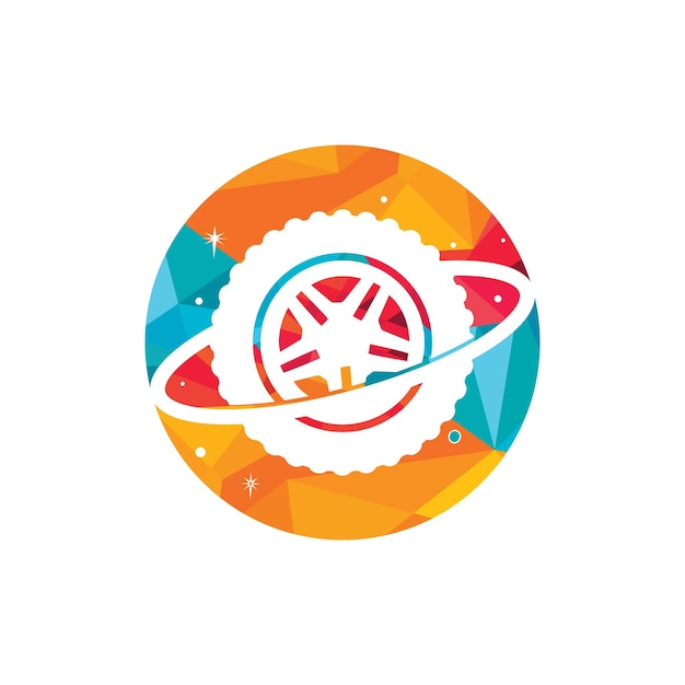 Plantilla de logotipo vectorial mundial de neumáticos