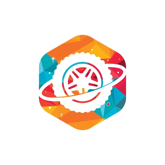 Plantilla de logotipo vectorial mundial de neumáticos