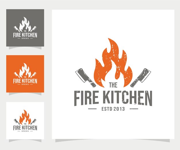 plantilla de logotipo vectorial de un restaurante de parrilla caliente