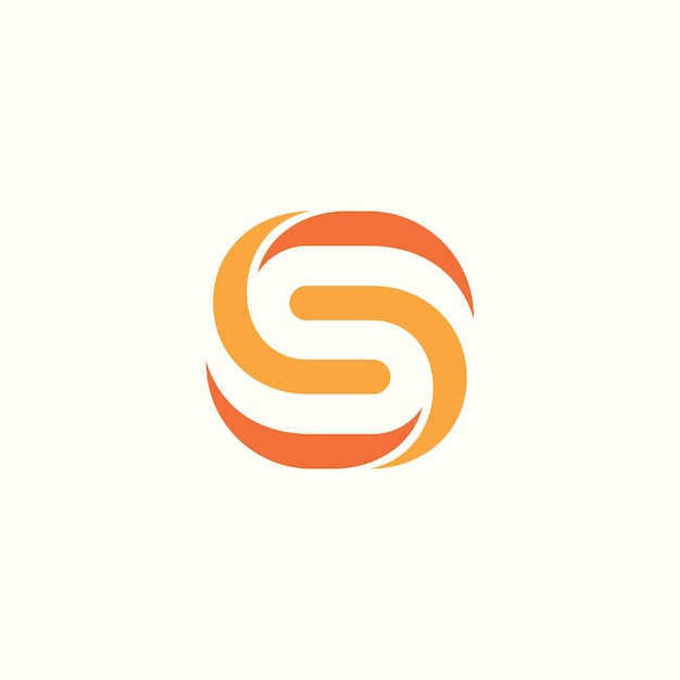 Plantilla de logotipo vectorial S de letra inicial de espacio negativo