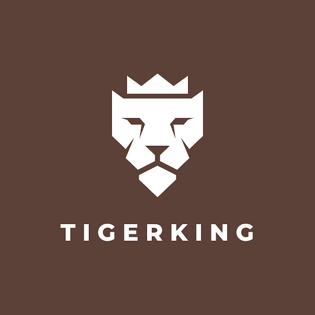 Plantilla de logotipo vectorial Tiger King