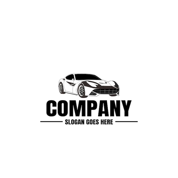 Plantilla de logotipo de vehículo. Icono del coche. Alquiler, reparación, taller de garaje.