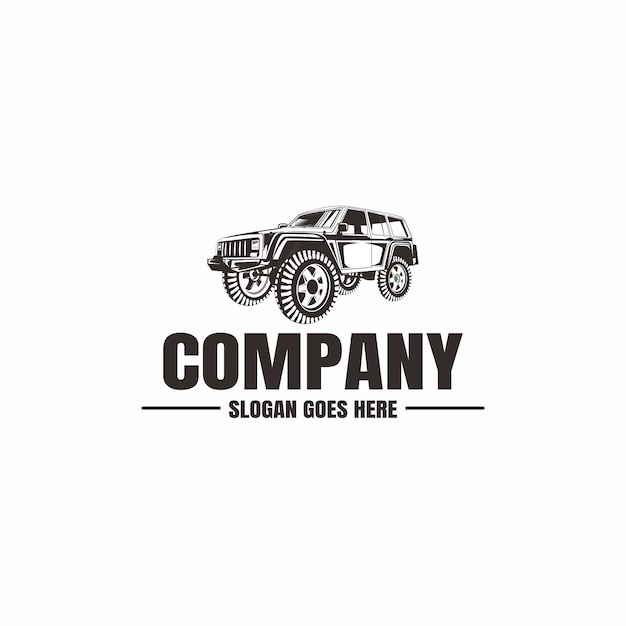 Vector plantilla de logotipo de vehículo. icono de coche para negocios. alquiler, reparación, taller de garaje.