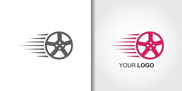plantilla del logotipo de velocidad de las llantas