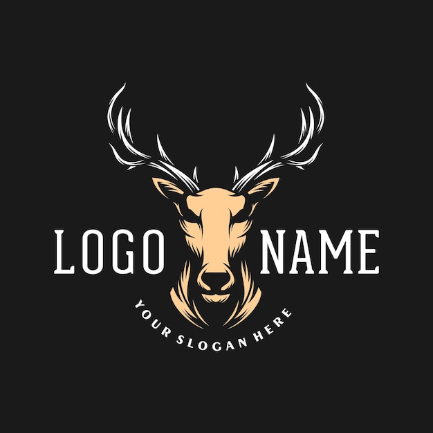 Plantilla de logotipo de venado