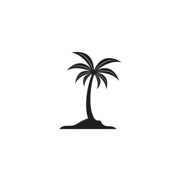 Plantilla de logotipo de verano de palmera