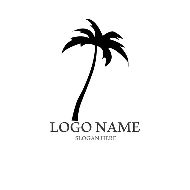 Plantilla de logotipo de verano de palmera