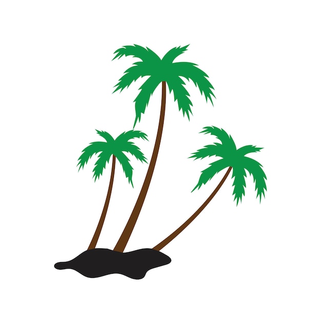Plantilla de logotipo de verano de palmera