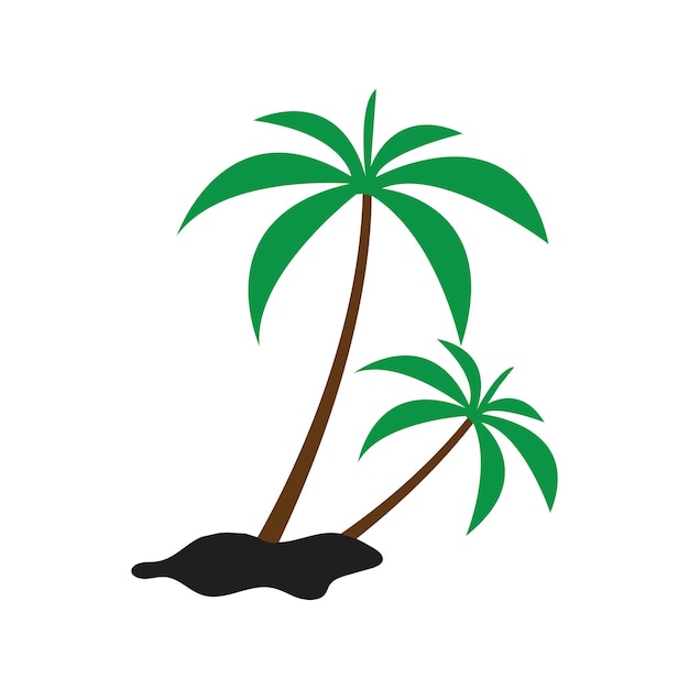 Plantilla de logotipo de verano de palmera