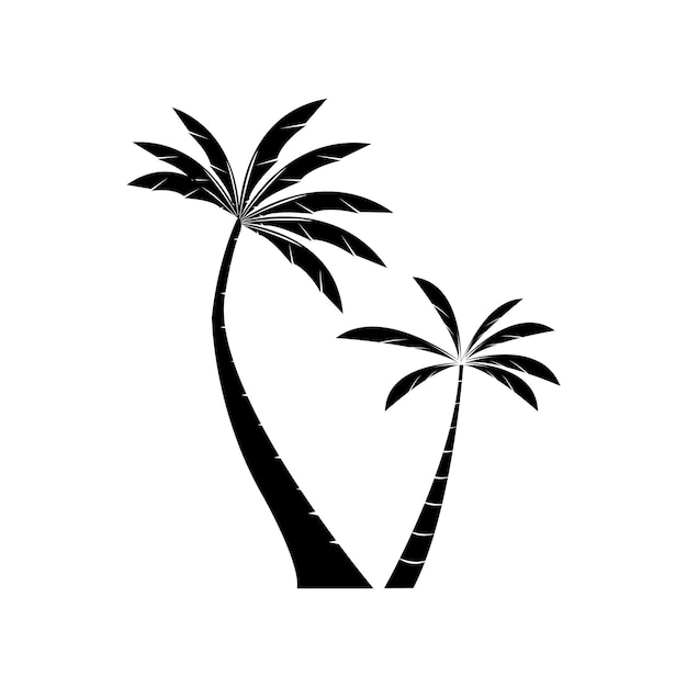 Plantilla de logotipo de verano de palmera