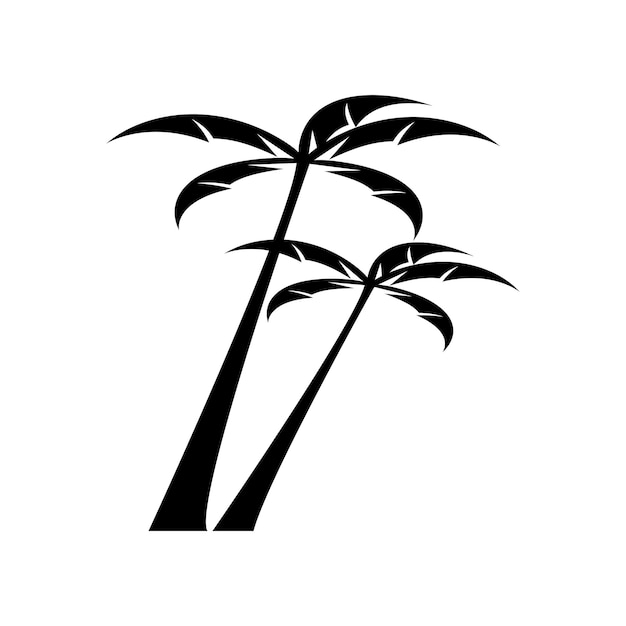 Plantilla de logotipo de verano de palmera