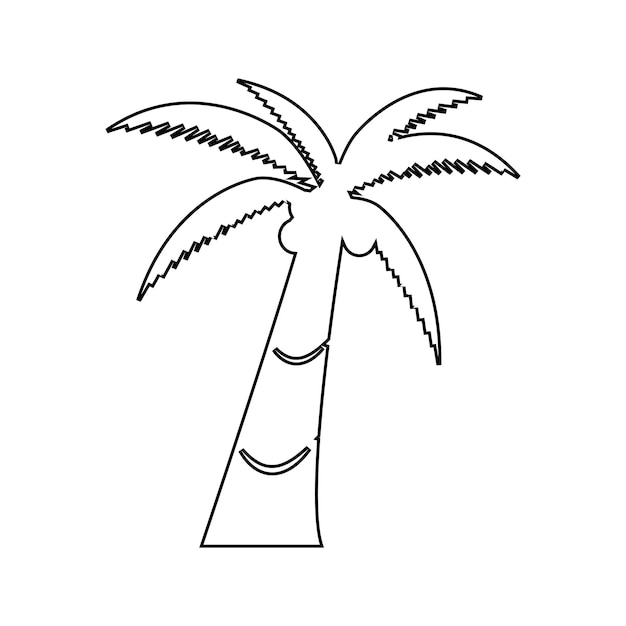 Vector plantilla de logotipo de verano de palmera