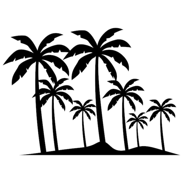 Vector plantilla del logotipo de verano de la palmera