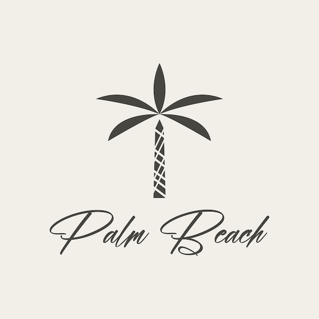 Plantilla de logotipo de verano de palmera