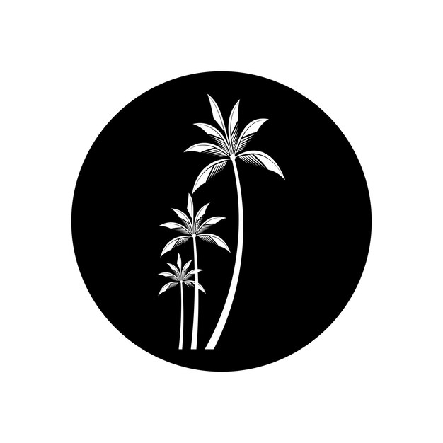 Plantilla de logotipo de verano de palmera