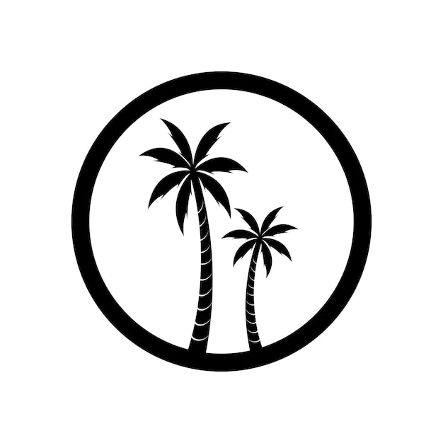 Plantilla de logotipo de verano de palmera