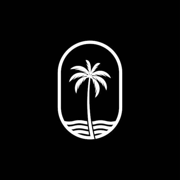 Vector plantilla de logotipo de verano de palmera