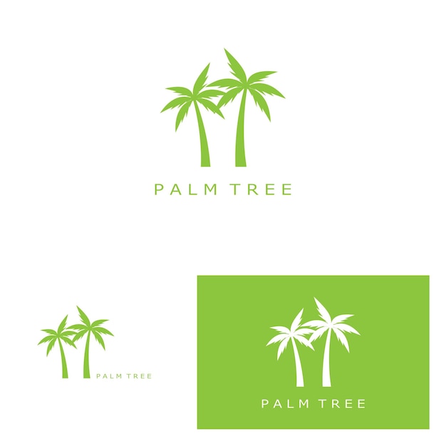 Plantilla de logotipo de verano de palmera