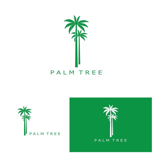 Plantilla de logotipo de verano de palmera