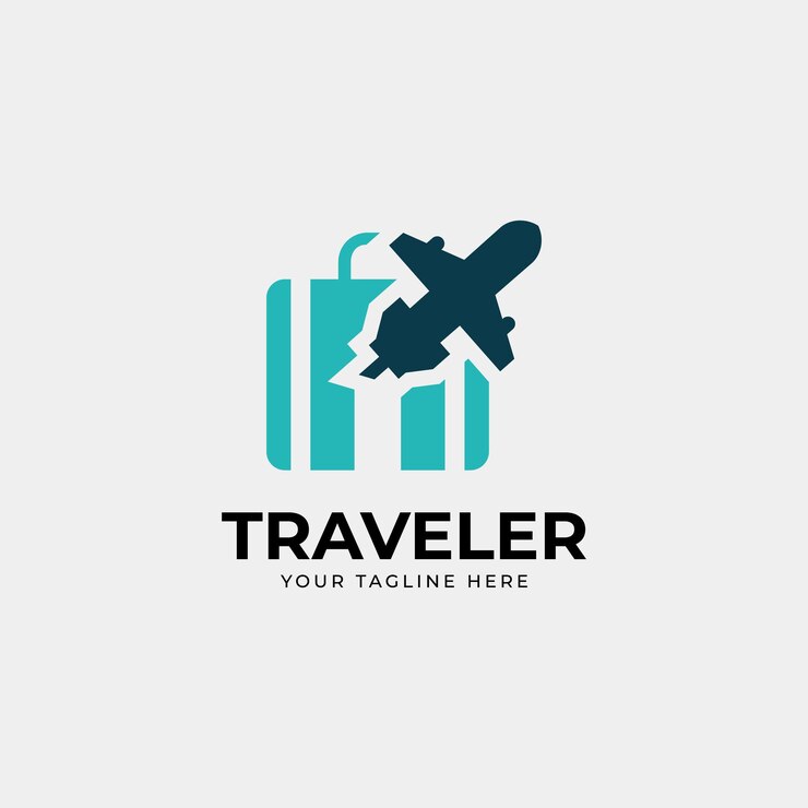Plantilla de logotipo de viaje detallada