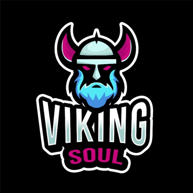 Plantilla de logotipo de viking soul esport