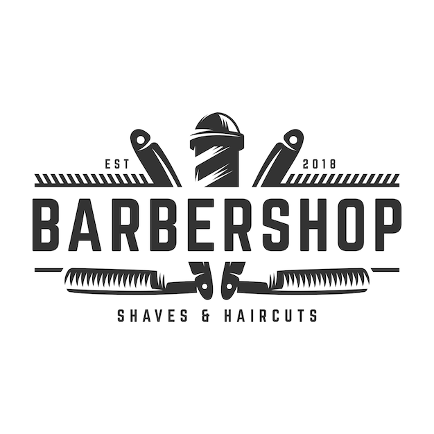 Plantilla de logotipo vintage Barbershop