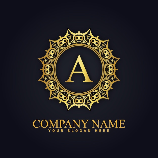 Plantilla de logotipo vintage y de lujo premium vector, royalty