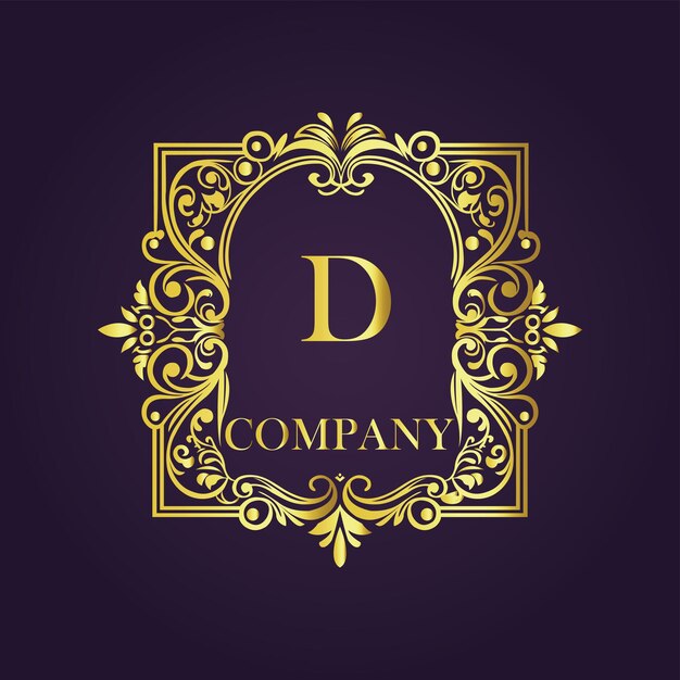 Plantilla de logotipo vintage y de lujo Premium Vector Royalty
