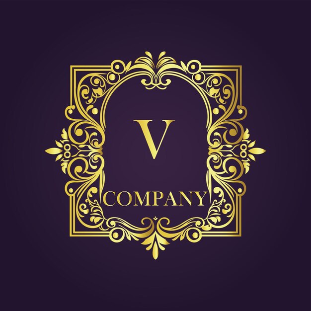 Plantilla de logotipo vintage y de lujo Premium Vector Royalty
